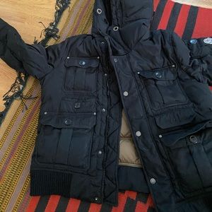 Hooded Moncler down puffer jacket